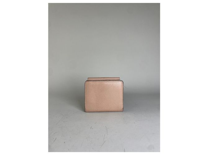Chloé Vintage Chloe Pebbled Leather Wallet Blush Pink Gold - view 11