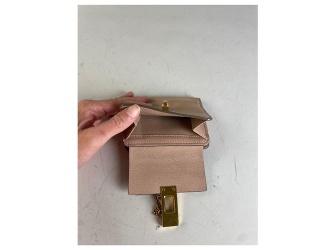 Chloé Vintage Chloe Pebbled Leather Wallet Blush Pink Gold - view 3
