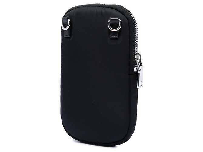 Borsa a tracolla porta telefono Prada Tessuto nera Nero - vista 2