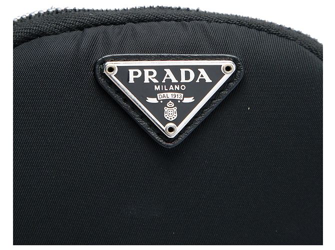 Borsa a tracolla porta telefono Prada Tessuto nera Nero - vista 5
