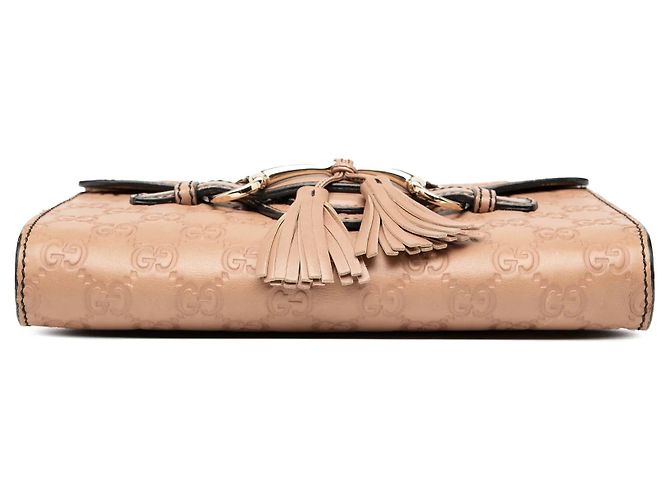Tan Gucci Small Guccissima Emily Crossbody Cammello - vista 3