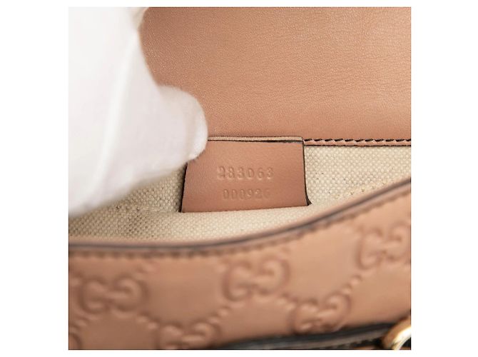 Tan Gucci Small Guccissima Emily Crossbody Cammello - vista 6