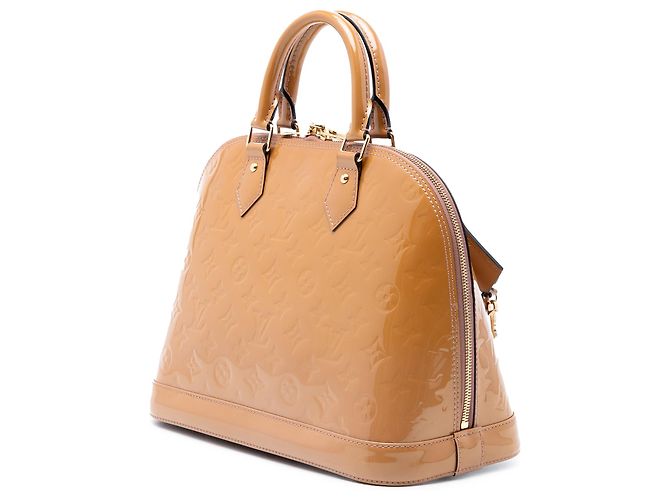 Borsa Louis Vuitton Monogram Vernis Alma PM Marrone - vista 2