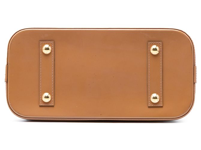 Borsa Louis Vuitton Monogram Vernis Alma PM Marrone - vista 3