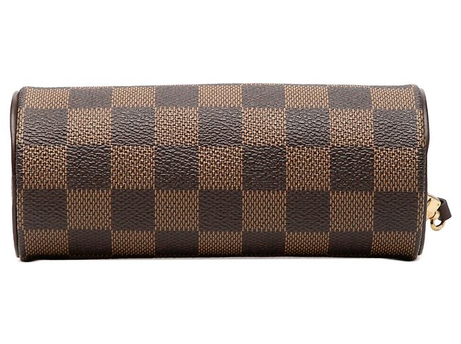 Papillon Borsa pochette Louis Vuitton Damier Ebene marrone - vista 3