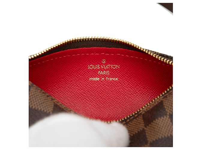 Papillon Borsa pochette Louis Vuitton Damier Ebene marrone - vista 5