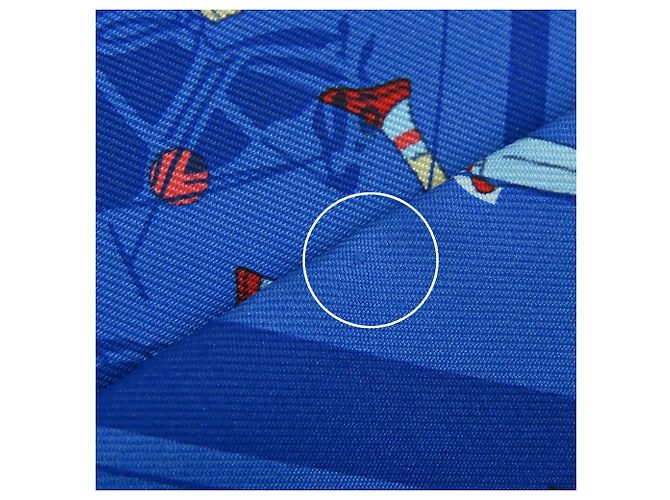 Foulard Twilly in seta blu Hermès Ex Libris Les Parisiennes - vista 5