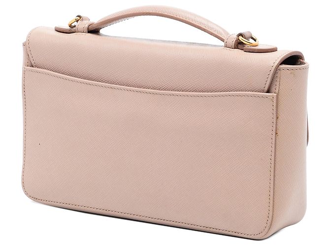 Borsa Prada Saffiano Sound Lock marrone - vista 2
