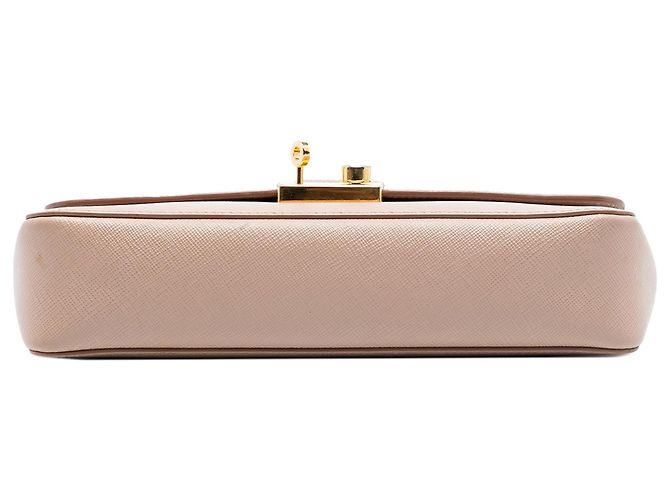 Borsa Prada Saffiano Sound Lock marrone - vista 3