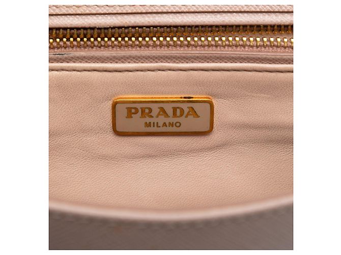Borsa Prada Saffiano Sound Lock marrone - vista 5