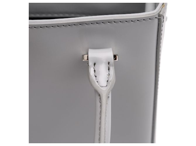 Borsa Tote e Borsa Satchel Prada Small Leather Brushed Grigia Grigio - vista 7