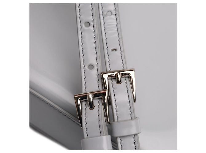 Borsa Tote e Borsa Satchel Prada Small Leather Brushed Grigia Grigio - vista 8
