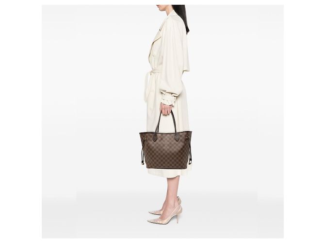 Braune Louis Vuitton Damier Ebene Neverfull MM Tote Bag - Ansicht 8