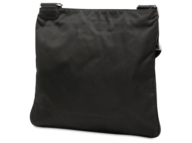 Borsa a tracolla con zip Prada Tessuto nero - vista 2