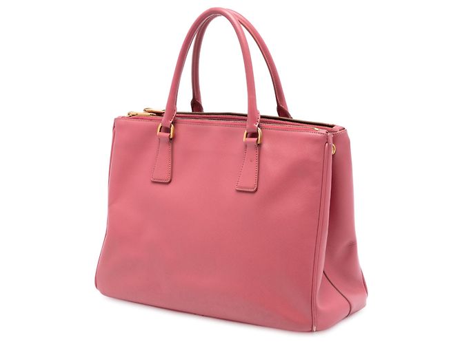 Borsa Prada Medium Saffiano Lux Galleria Double Zip rosa - vista 2