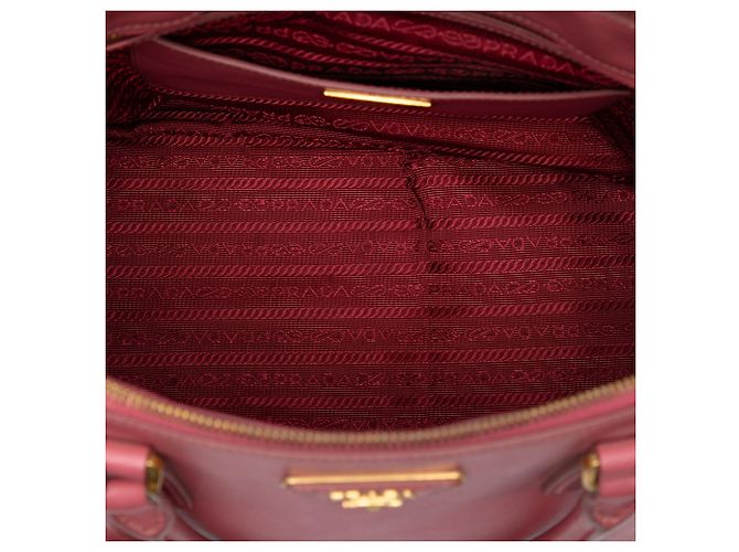 Borsa Prada Medium Saffiano Lux Galleria Double Zip rosa - vista 4