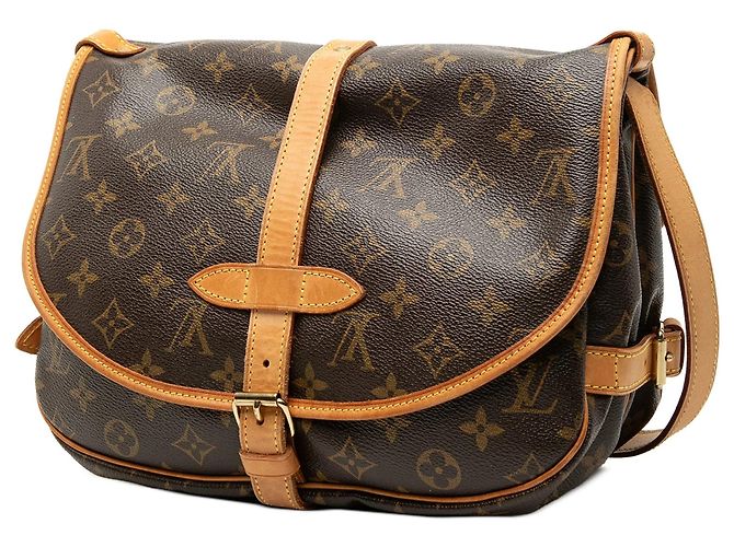 Borsa a tracolla Louis Vuitton Monogram Saumur 30 marrone - vista 2