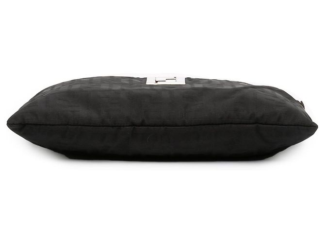 Borsa a tracolla in tela Zucca nera Fendi Nero - vista 3