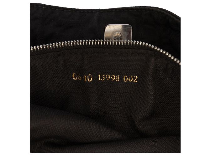 Borsa a tracolla in tela Zucca nera Fendi Nero - vista 6