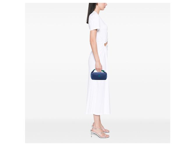 Custodia Blue Hermès Small Toile Bride A Brac - vista 6