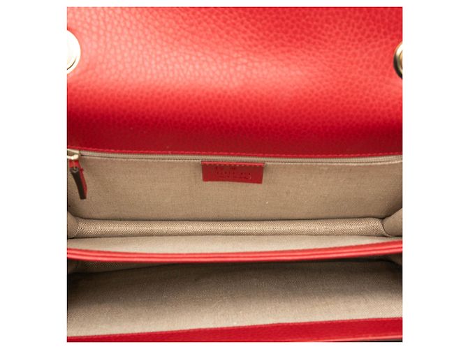 Borsa a tracolla Gucci Medium Dollar Calfskin Interlocking G rossa Rosso - vista 4