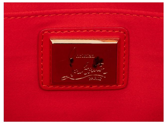 Borsa in vernice con stampa leopardata e borchie Christian Louboutin Marrone & Nero - vista 6