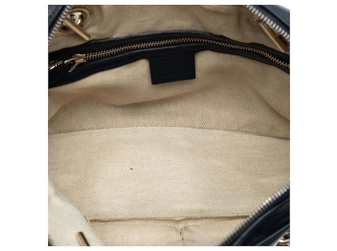 Borsa a tracolla Gucci Soho Chain Zip in pelle nera Nero - vista 4