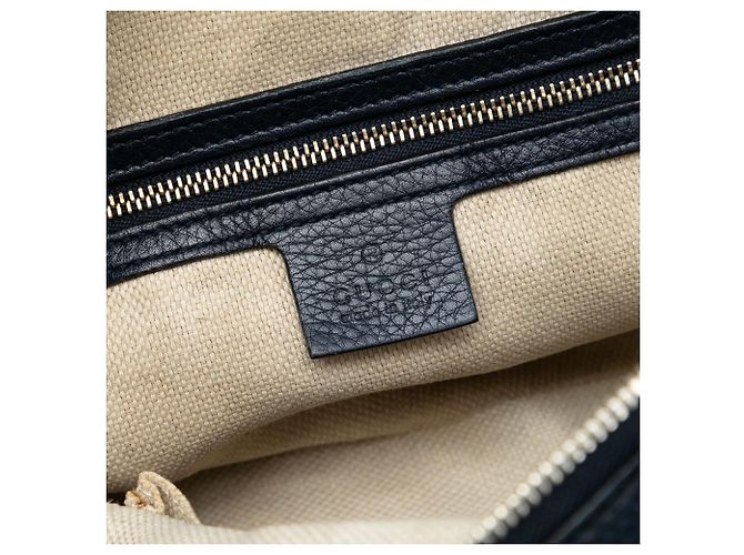 Borsa a tracolla Gucci Soho Chain Zip in pelle nera Nero - vista 5