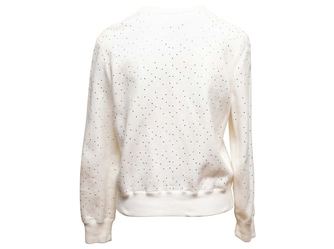Chanel Baumwoll-Sweatshirt mit Logo Rundhalsausschnitt Weiß & Hellrosa 2021 Größe FR 36 - Ansicht 4