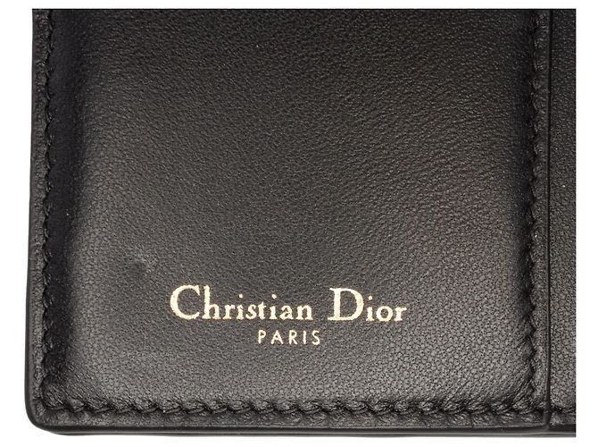 Cartera larga Saddle en piel de cabra negra Dior Negro - vista 5