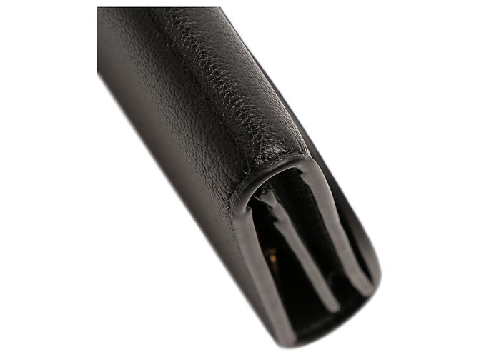 Cartera larga Saddle en piel de cabra negra Dior Negro - vista 8
