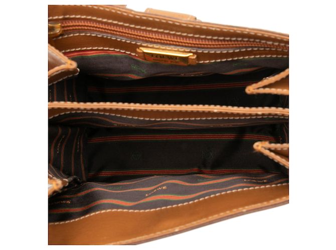 Borsa a tracolla in pelle LOEWE Velasquez Twist marrone - vista 4