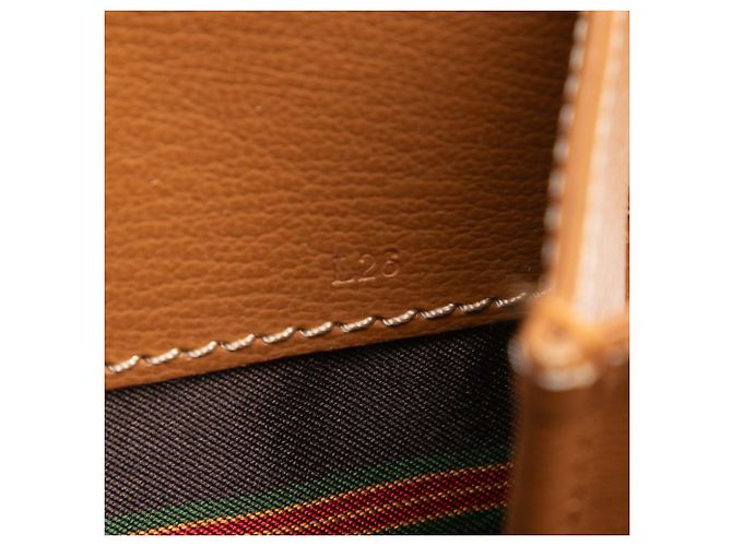 Borsa a tracolla in pelle LOEWE Velasquez Twist marrone - vista 6