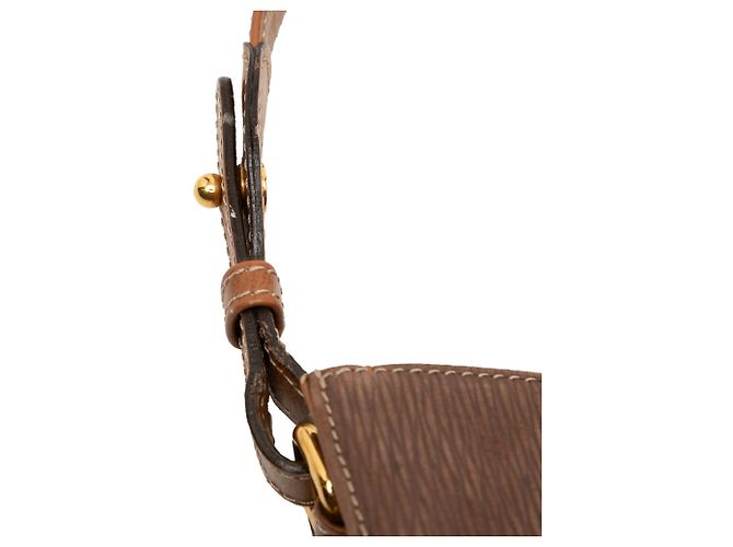 Borsa a tracolla in pelle LOEWE Velasquez Twist marrone - vista 7