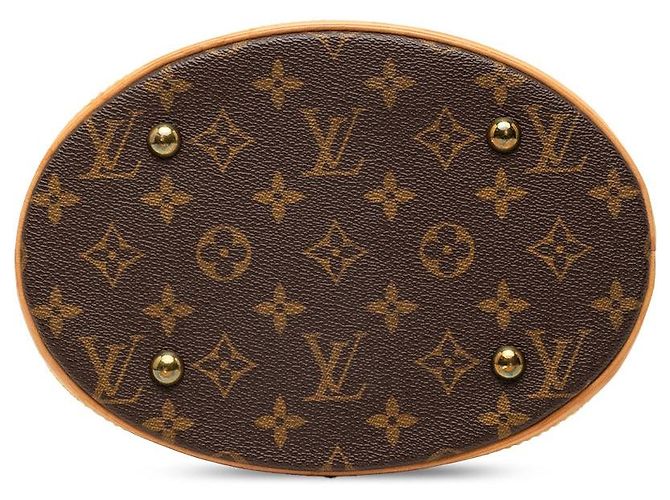 Petit bucket Monogram marrone Louis Vuitton - vista 3
