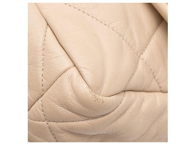Borsa Chanel 19 in agnello beige, misura Medium - vista 7