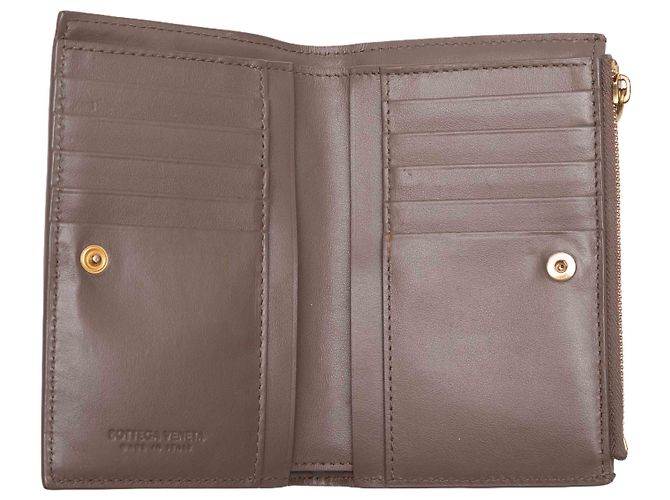 Cartera Bifold Intrecciato marrón Bottega Veneta - vista 3