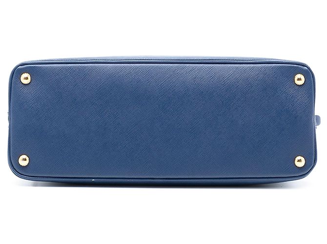 Borsa Prada Large Saffiano Lux Promenade blu - vista 3