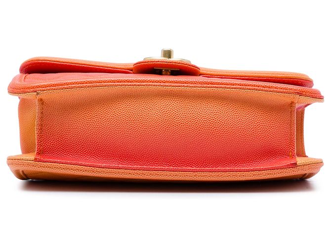 Borsa Chanel Small Quilted Caviar Sunset On The Sea Arancione - vista 3