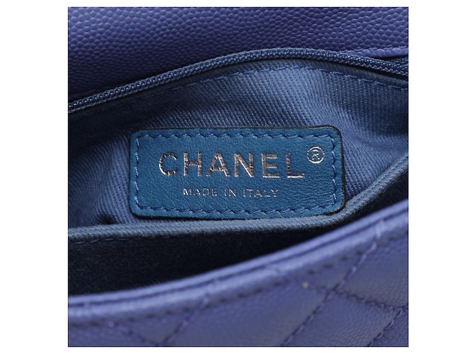 Borsa Chanel Extra Mini Quilted Caviar Incognito Coco Top Handle Satchel Viola Porpora - vista 5