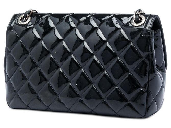 Borsa a tracolla Chanel Small Quilted Patent Coco Shine Flap nera Nero - vista 2