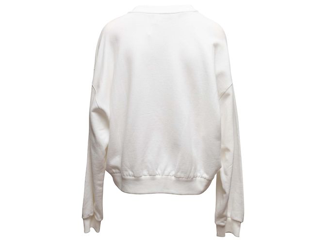 Dolce & Gabbana Grafik-Print Crewneck Sweatshirt Weiß & Schwarz Größe US L - Ansicht 3