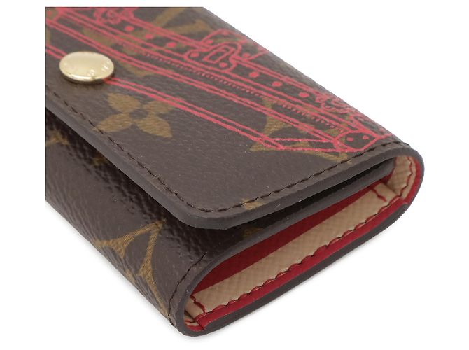 Llavero de 4 llaves Louis Vuitton Monogram Trunk marrón Castaño - vista 4