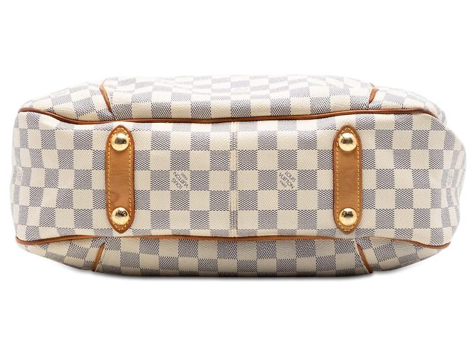 Borsa a tracolla Louis Vuitton Damier Azur Galliera PM bianca Bianco - vista 3
