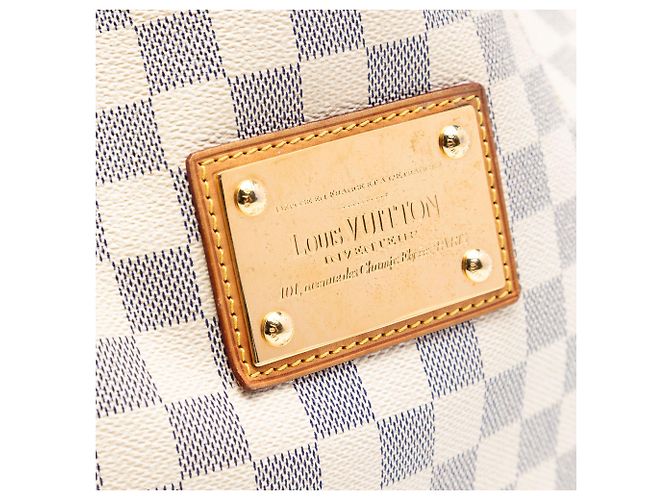 Borsa a tracolla Louis Vuitton Damier Azur Galliera PM bianca Bianco - vista 5