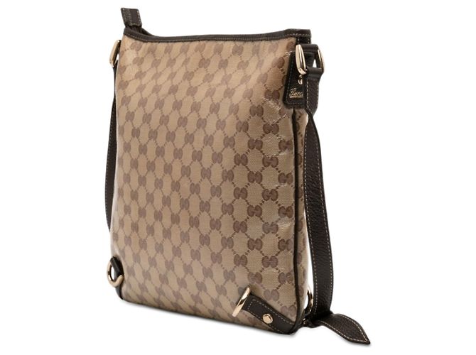 Borsa a tracolla Gucci GG Crystal Abbey D Ring Beige - vista 2
