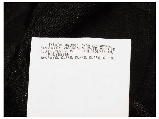 Ärmelloses Missoni gestreiftes Strick-Maxikleid in Schwarz Größe IT 40 - Ansicht 6