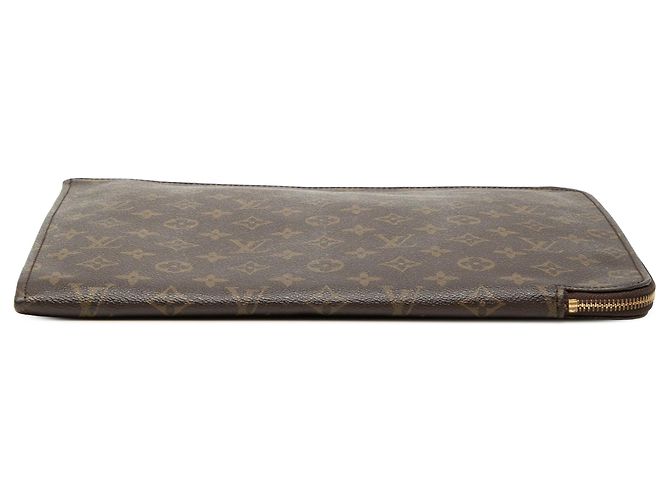 Pochette Documents Portfolio 30 Monogram Louis Vuitton marrone Clutch Bag - vista 3
