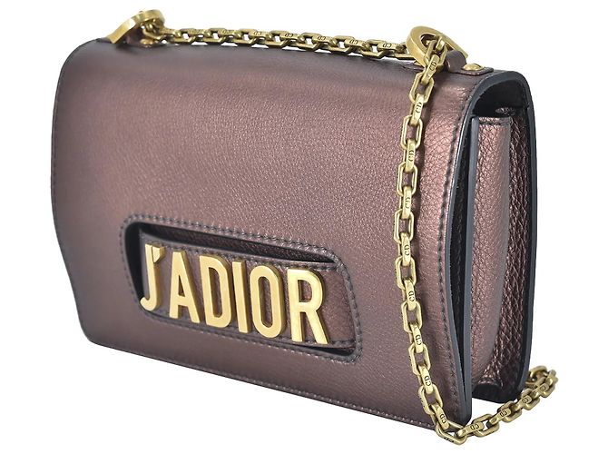 Borsa a tracolla con patta a catena Dior Medium J'Adior marrone - vista 2