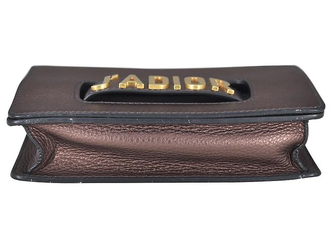 Borsa a tracolla con patta a catena Dior Medium J'Adior marrone - vista 4